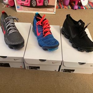 Nike VaporMax size 8 1/2 men all 3 pair for $500